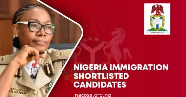 Nigeria Immigration Shortlisted Candidates